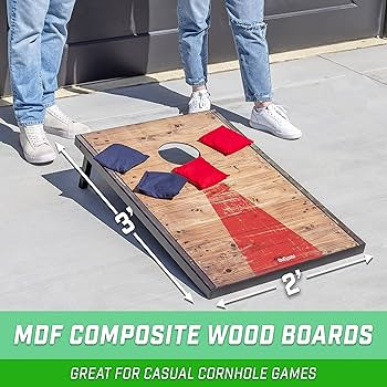 GoSports Classic Cornhole Set – Includes 8 Bean Bags, Travel Case and Game Rules (Choice of Sty... | Amazon (US)