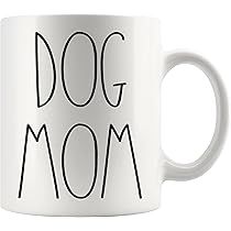 Dog Mom Coffee Mug - Dog Mom Rae Dunn Inspired Coffee Mug - Text Rae Dunn Style Coffee Mug - Birthda | Amazon (US)