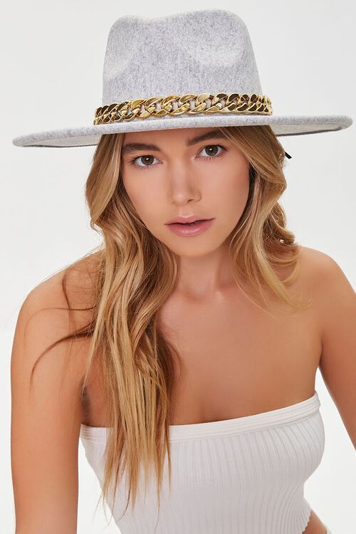 Brushed Curb Chain-Trim Fedora | Forever 21 (US)