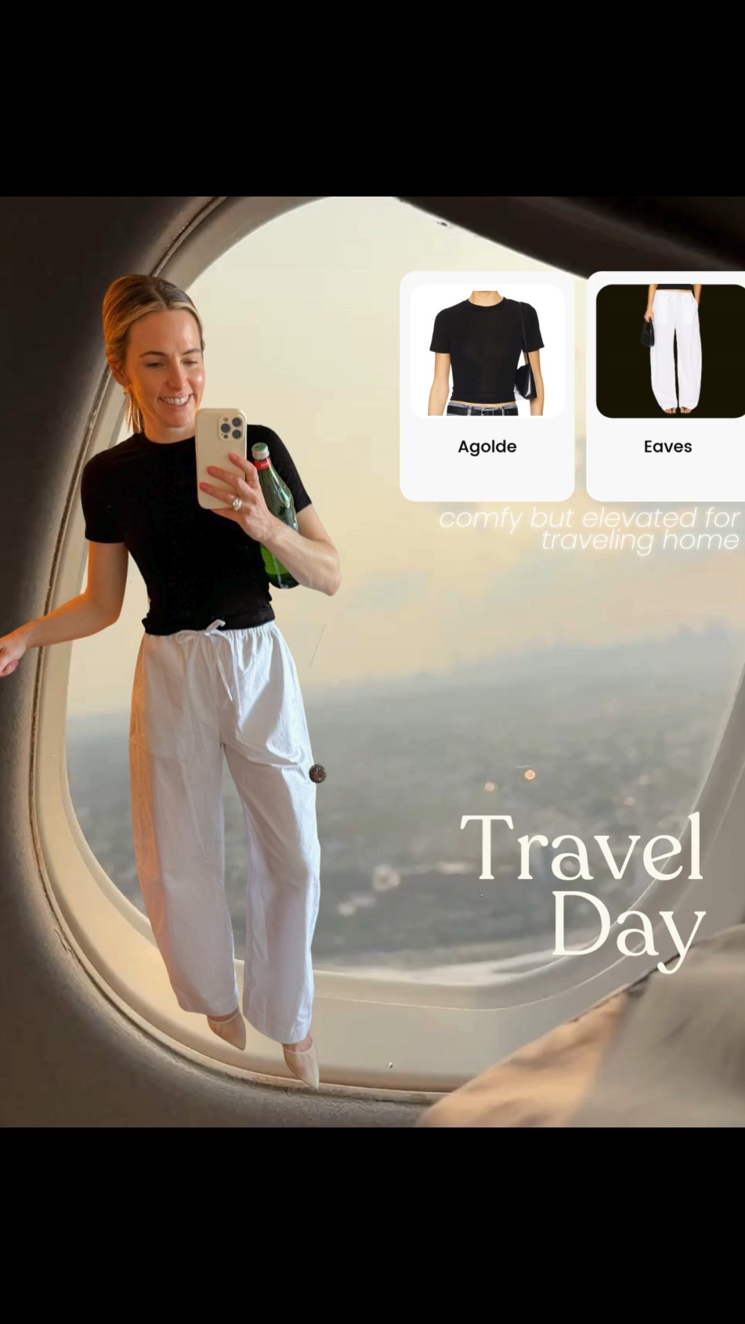 comfy travel fit ✨ i wore this on my flight home from nyc - it’s easy, lightweight, and pulled together but still so comfortable. these wide-leg linen barrel pants are my go-to for travel days because they feel like pajamas but still look chic (and pairing them with heels keeps the look elevated + practical).

wearing a size small in both the pants and tee 🤍

#airportstyle #traveloutfit #flightoutfit #linenpants #airportoutfit

#LTKStyleTip #LTKTravel #LTKSeasonal