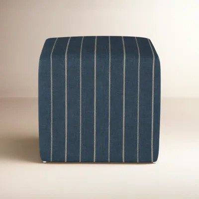 Era 21'' Wide Square Striped Cube Ottoman | Wayfair North America