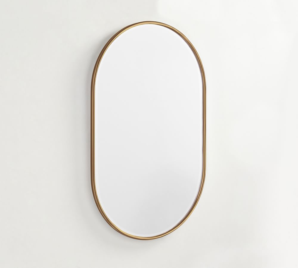 Vintage Pill Shaped Mirror with D-Ring Mount | Pottery Barn (US)