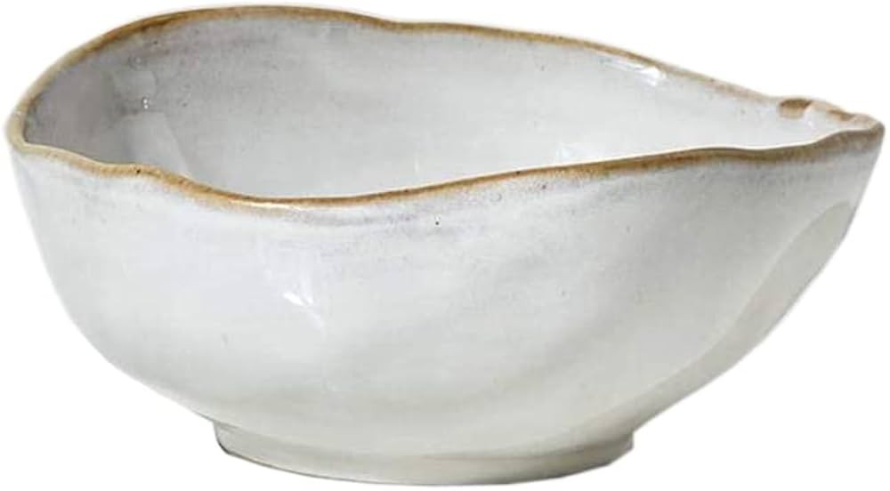 Serene Spaces Living Large Free-Form Edge Glazed Ceramic Bowl, Centerpiece for Vintage Weddings, ... | Amazon (US)