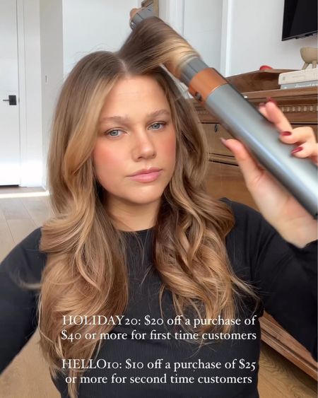 Dyson air wrap HUGE SAVINGS today on QVC!! My fave way to dry my hair and curl for big volume. 
HOLIDAY20: $20 off a purchase of $40 or more for first time customers
HELLO10: $10 off a purchase of $25 or more for second time customers

#qvcpartner