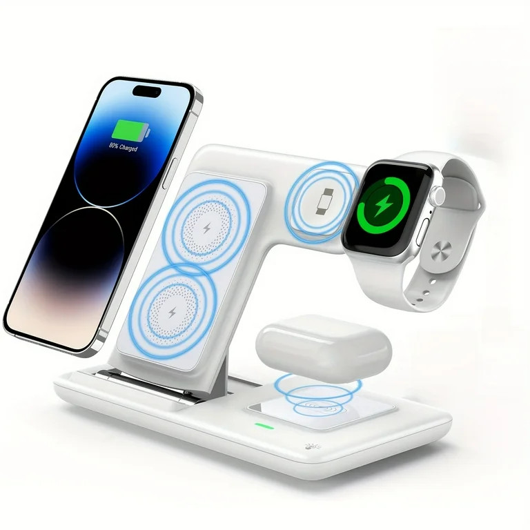 3-in-1 Folding Wireless Charging Station for iPhone 16/15/14/13/12, iWatch Ultra/SE, AirPods - Fa... | Walmart (US)