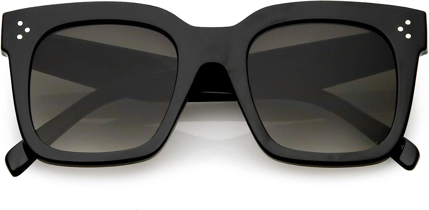 zeroUV - Oversized Fashion Retro Square Sunglasses for Women Vintage Style 50mm | Amazon (US)