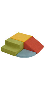 jela Foam Blocks 4Pcs Soft Play Equipment Luxury Miss Fabric Foam Climbing Blocks for Toddlers Cl... | Amazon (US)