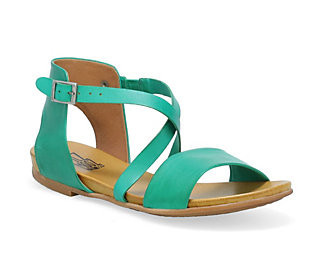 Miz Mooz Comfort Flat Strappy Sandals - Aster | QVC