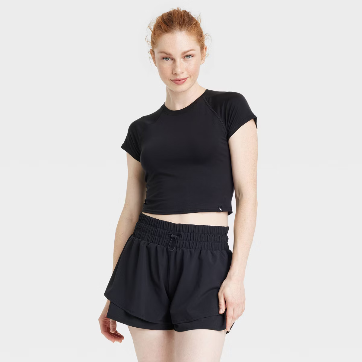Women's Knit Cropped Short Sleeve Top - JoyLab™ | Target