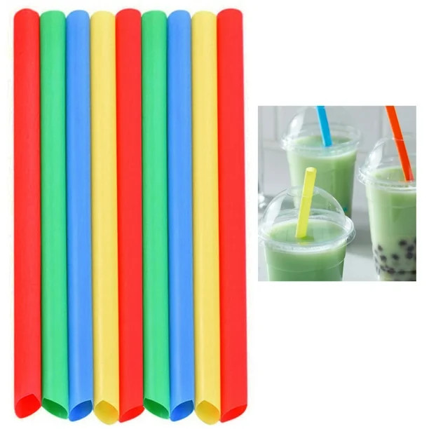 50 Jumbo Straws Extra Wide Fat Boba Bubble Tea Drinking Milkshake Colors Party - Walmart.com | Walmart (US)