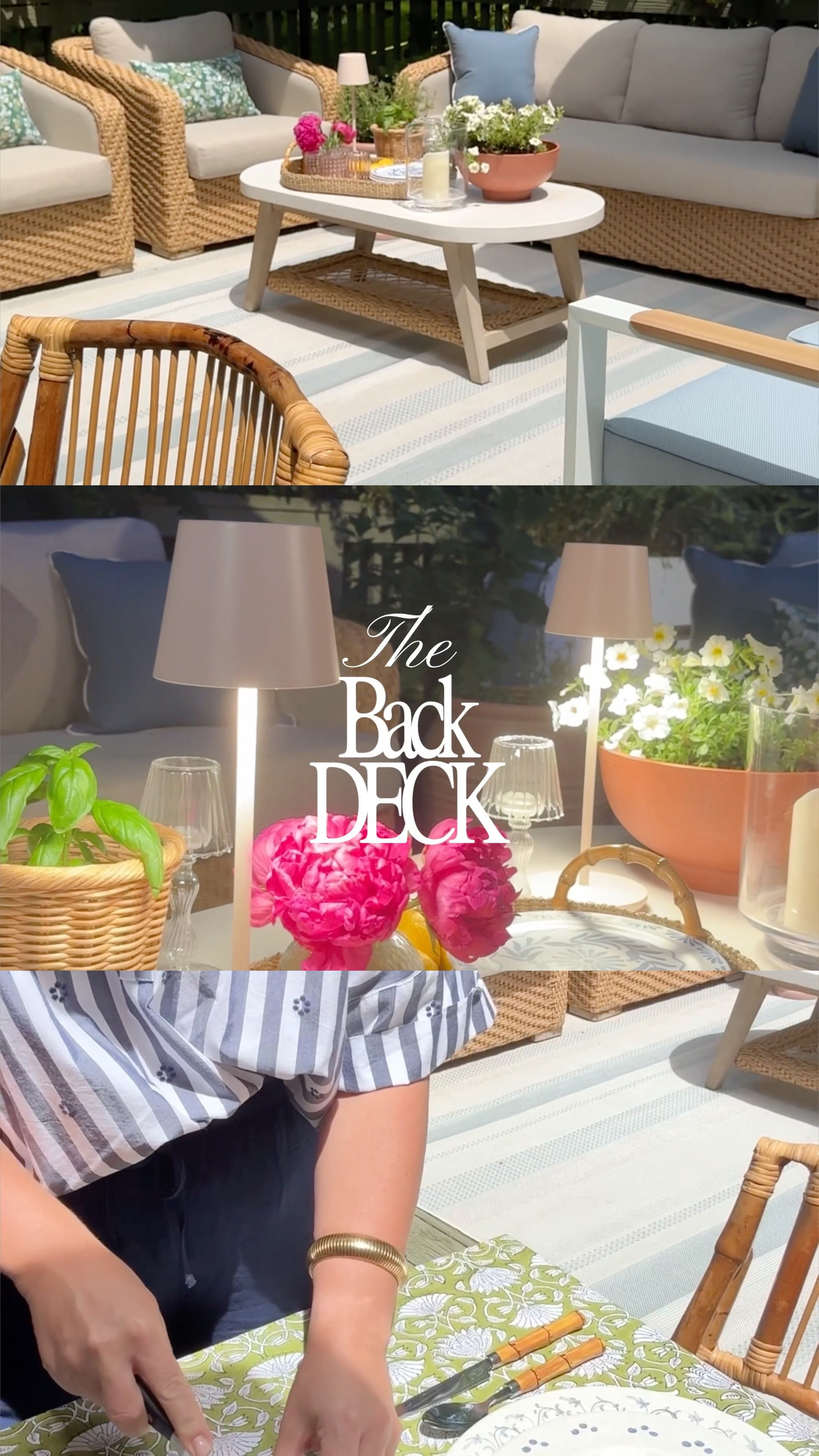 This summer, I didn’t just want a deck—I wanted an outdoor room. A space that felt like a true extension of our home.
To start, I added these contemporary planter boxes from @BirchLane, which instantly created a little privacy and greenery. Such a simple trick, but it completely transformed the space.
This woven tray makes it easy to carry everything from kitchen to deck—and I love how my new speckled glassware, bamboo cutlery, and melamine dishes make dining outdoors feel a little more elevated, a little more special.
I layered in a few of Birch Lane’s touch lamps, which give off the prettiest soft glow in the evenings. And of course, a mix of outdoor pillows for that extra bit of charm and comfort.
But the true showstopper? The Jayton sofa in blue and white. The shape, the color, the dramatic back—I can’t get enough.
Thanks to Birch Lane, our deck feels like a little summer escape—right in our own backyard. You can shop all these pieces and more on the LTK app.
#BirchLanePartner #MyBirchLane  

 #LTKHome #LTKParties #LTKFindsUnder100