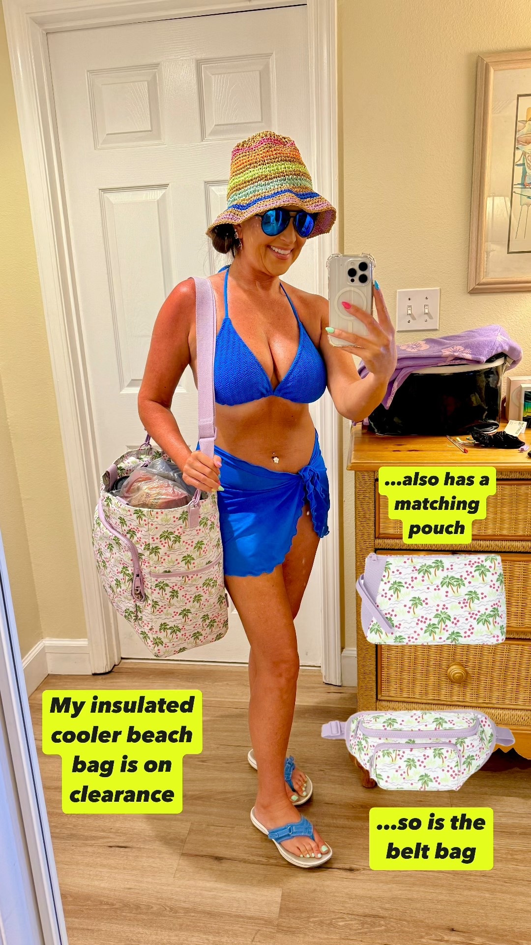 My insulated beach cooler bag is on clearance and so is the matching belt bag. It also has a matching pouch, that I have. 

Bikini Top: L (I’m a 30DDD)
Bottoms: L (I’m a 38” hip)
Sarong: XS/S

beach attire, beach bag, beach accessories, beach vacation outfit, swim coverup, bathing suit coverup, beach coverup, summer outfit, summer fashion 

#LTKSwim #LTKSaleAlert #LTKSummerEdit