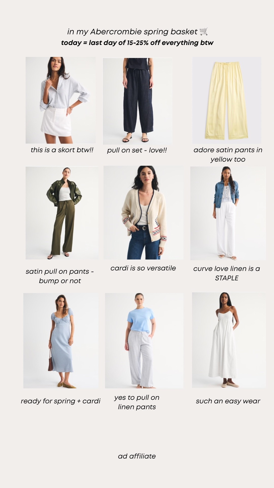 In my ABERCROMBIE spring basket and yes they have a live sale right now! 

#LTKSpringSale #LTKSeasonal