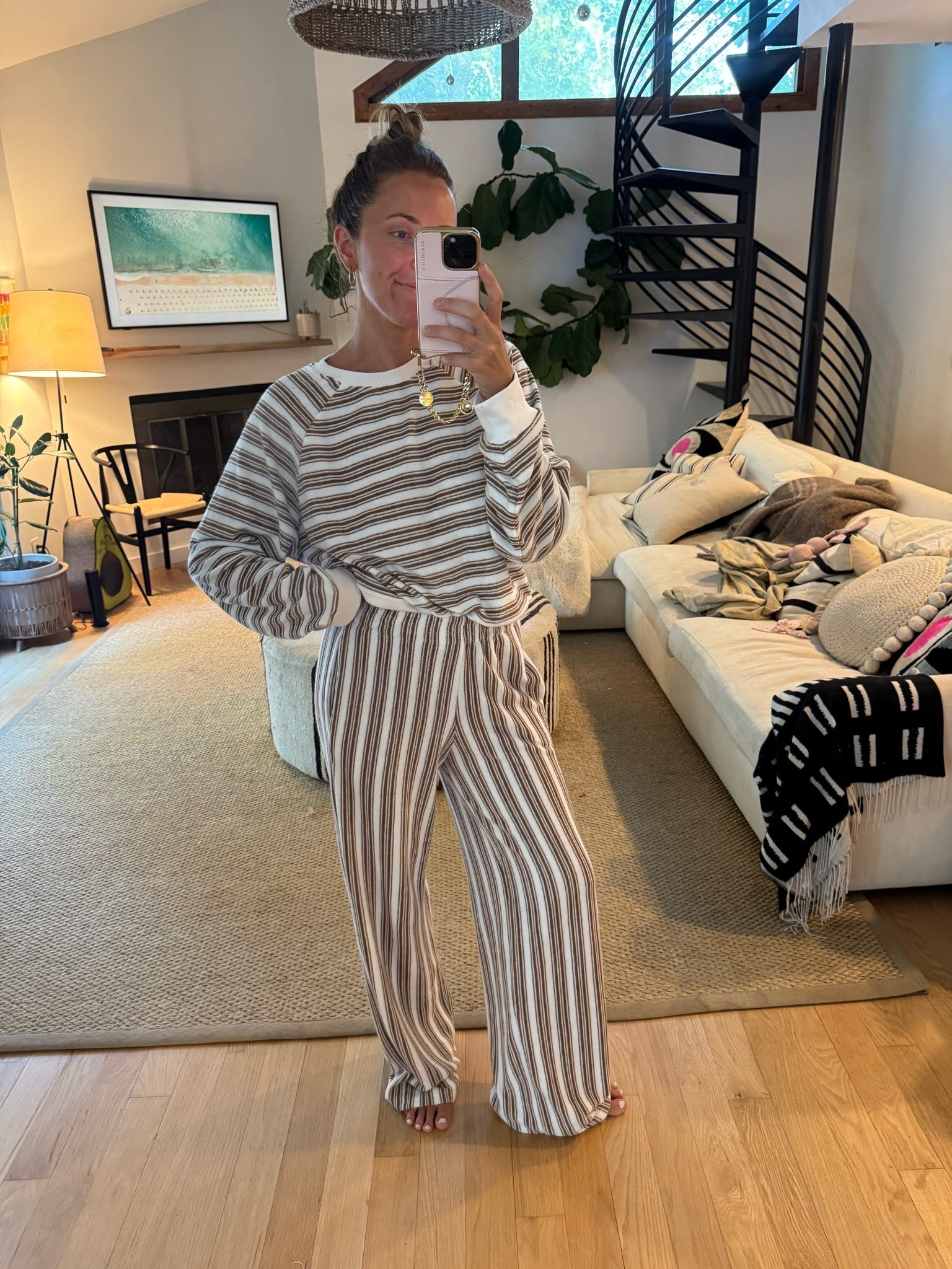 So comfy!! Size small pants, medium top