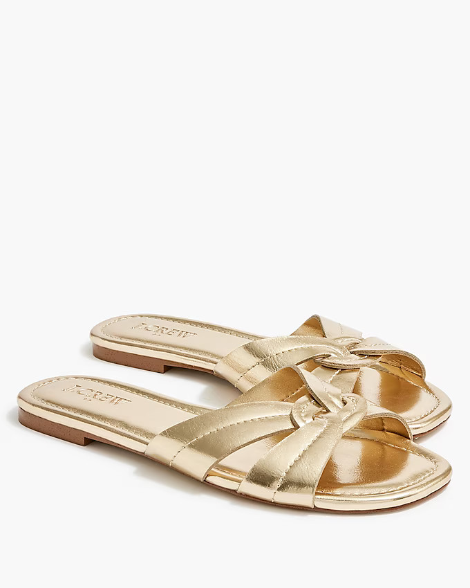 Stitched slide sandals | J.Crew Factory