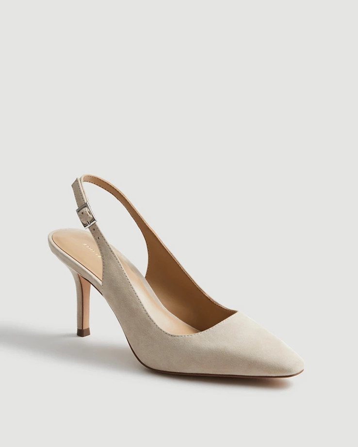 Evita Suede Slingback Pumps | Ann Taylor (US)