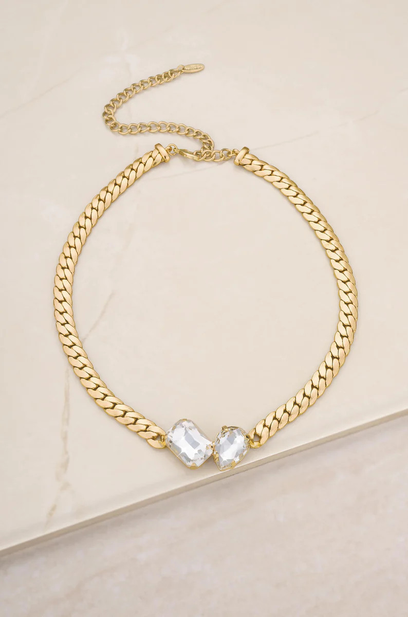 Crystal Gem 18k Gold Plated Necklace | Ettika