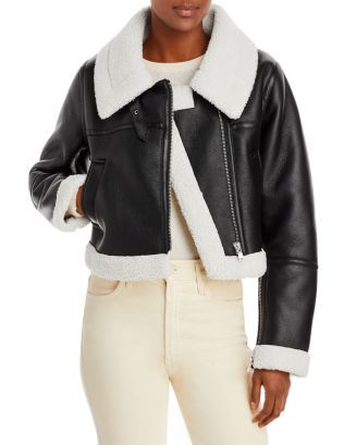 Cropped Faux Shearling Jacket | Bloomingdale's (US)