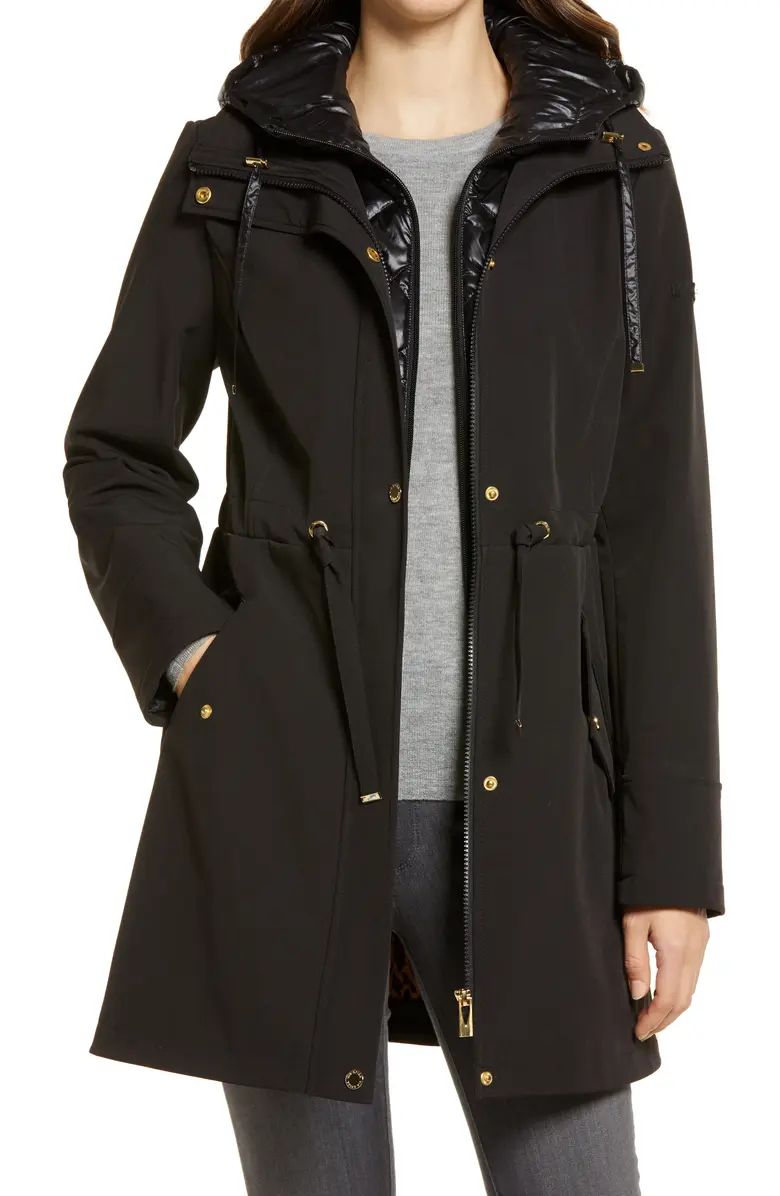 Water Repellent Coat with Quilted Hooded Liner | Nordstrom | Nordstrom