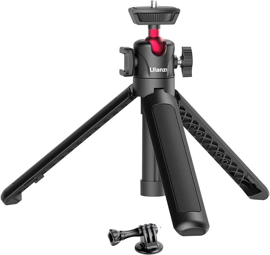 MT-16 Extendable Mini Camera Tripod, 4 Levels Adjustment 360° Ball Head Cold Shoe Lightweight Po... | Amazon (US)