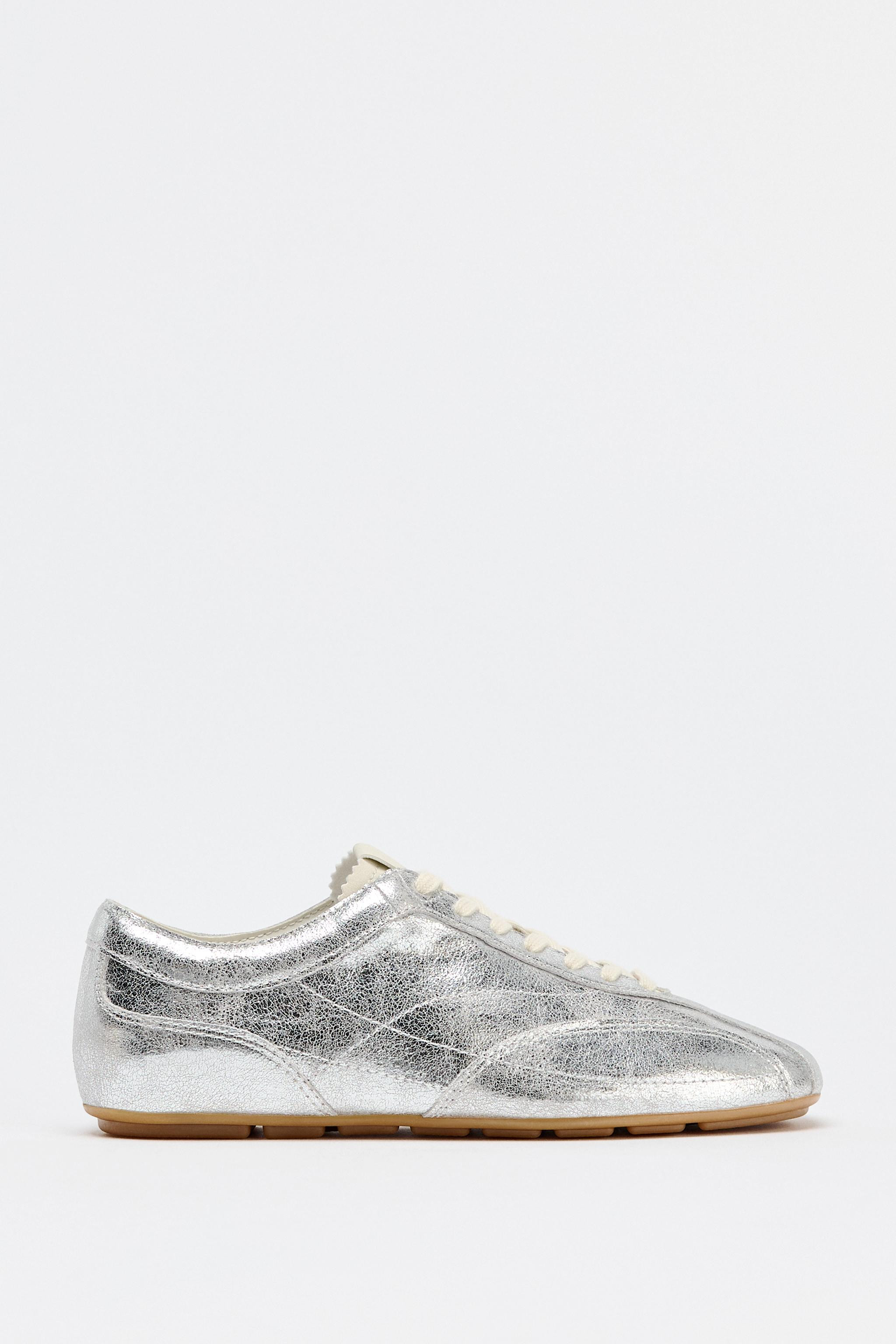METALLIC EFFECT SNEAKERS | Zara Canada