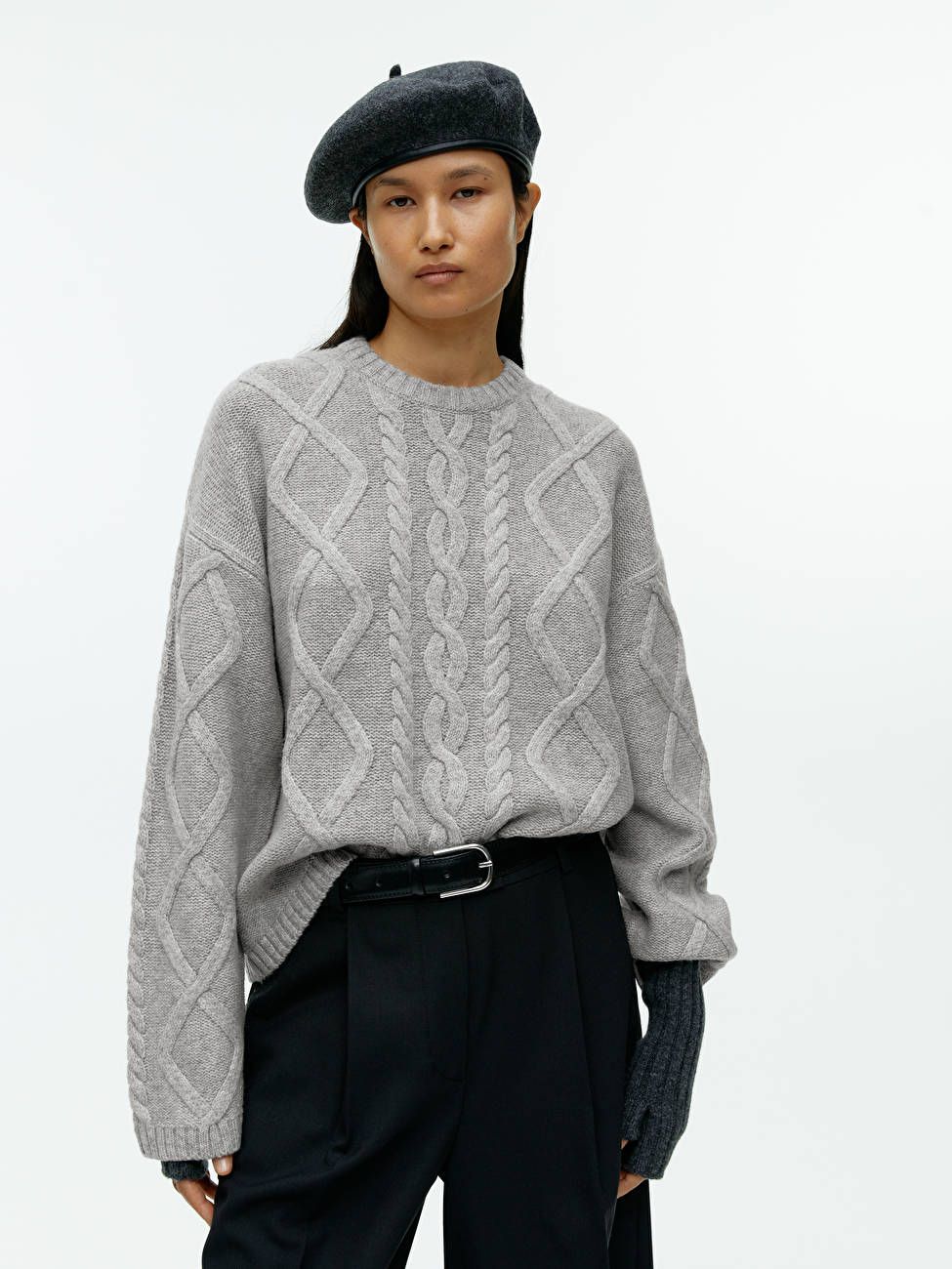 Cable-Knit Wool Jumper | ARKET