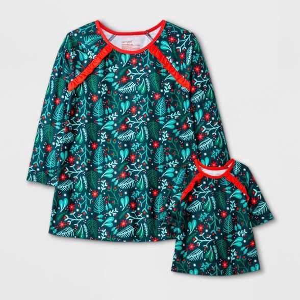 Toddler Girls' Floral 'Doll and Me' NightGown - Cat & Jack™ Green | Target