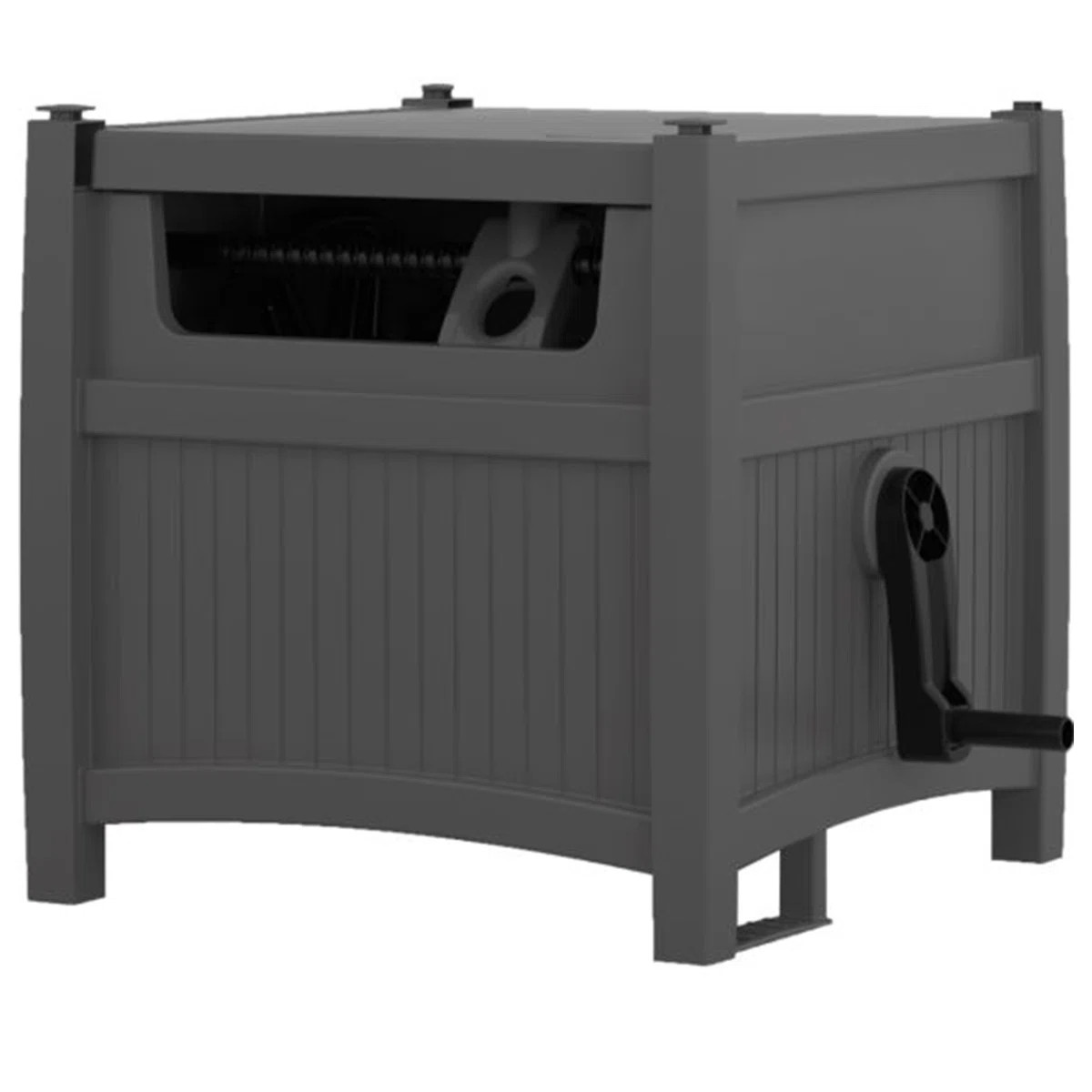 Suncast Smart Trak 225 ft. Retractable Free Standing Hideaway Hose Reel in Gray | Wayfair North America