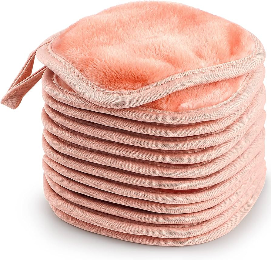 HOMEXCEL Makeup Remover Cloth 12 Pack,Reusable Pads,Washable Ultra Soft Facial Cleansing Cloths F... | Amazon (US)