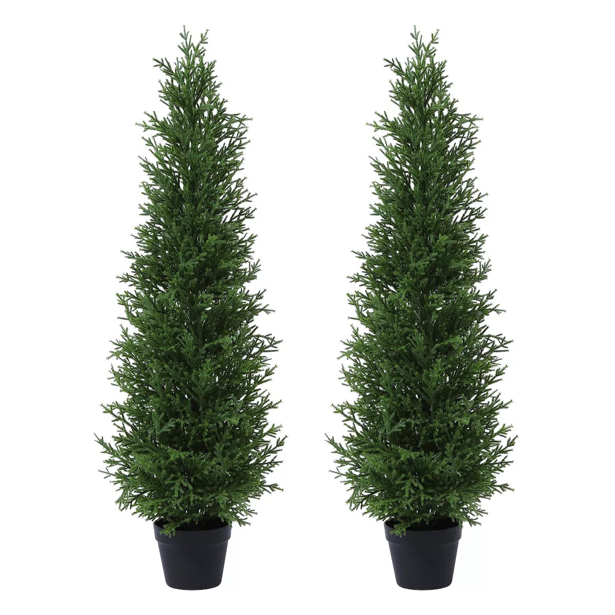 Kazeila Artificial UV Resistant Cypress Topiary Trees for Outdoor, 4FT Faux Cypress Plant for Por... | Target