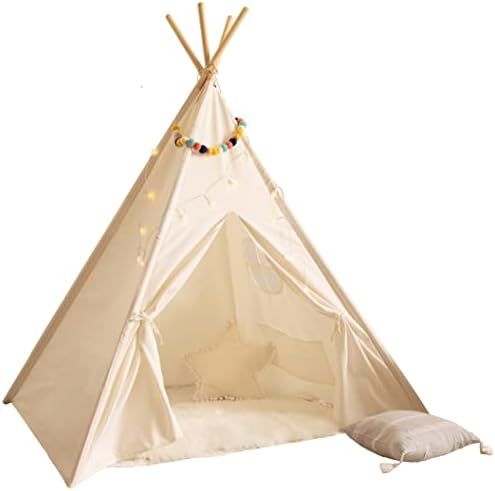 Amazon.com: Kids Teepee Tent for Kids - with Light String | Teepee Tent for Kids | Kids Play Tent... | Amazon (US)
