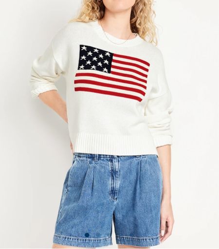 American flag sweaters under $50! 
.
Fourth of July outfit Memorial Day outfit summer outfit preppy 4th of July outfit lake beach 

#LTKfindsunder50 #LTKstyletip #LTKSeasonal