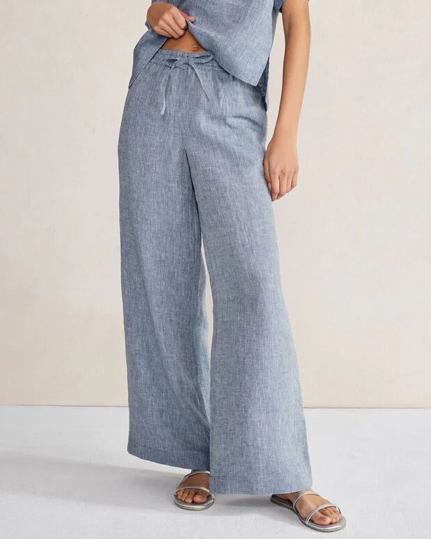 Linen Wide-Leg Pants | Talbots