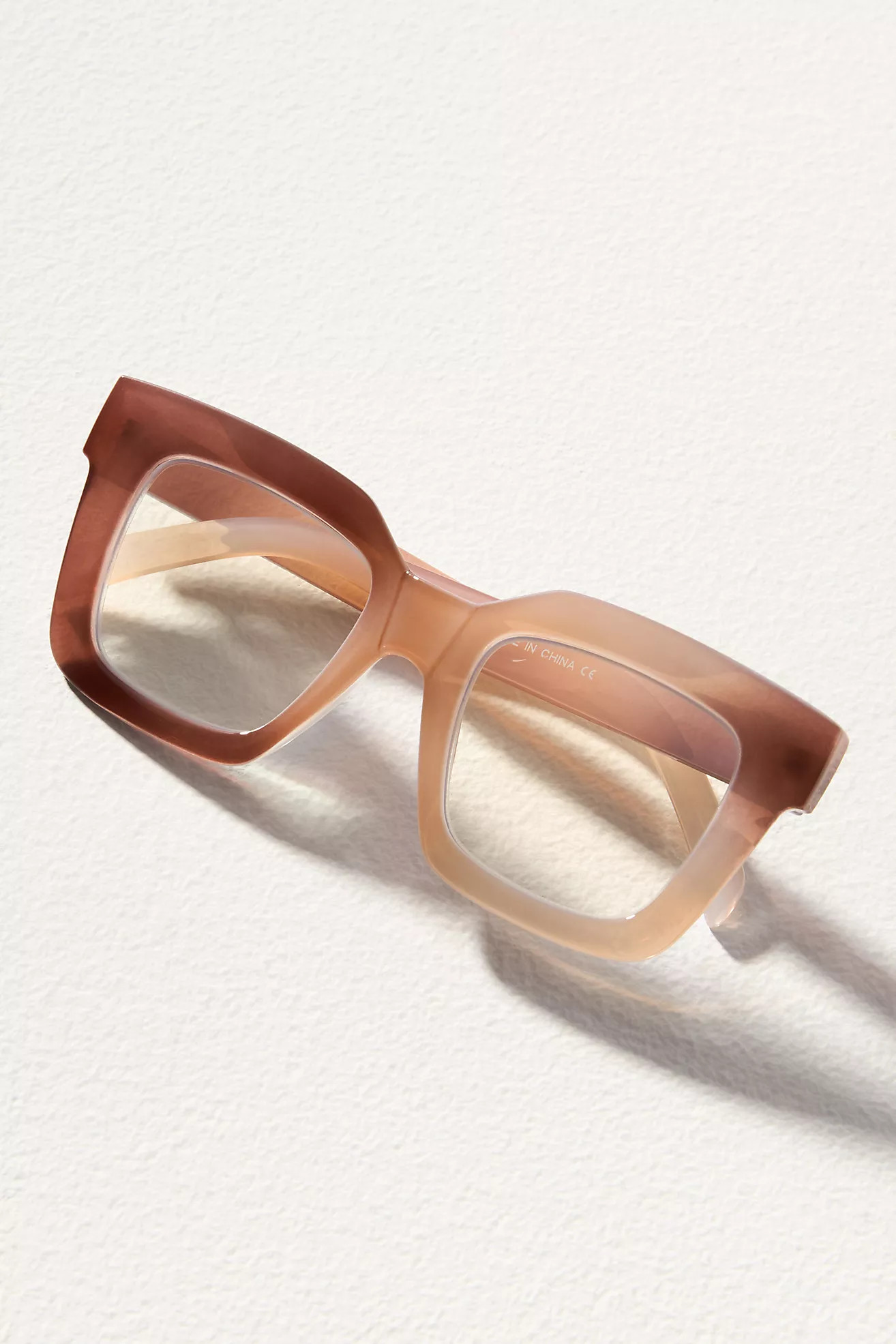 Chunky Cara Translucent Reading Glasses | Anthropologie (US)