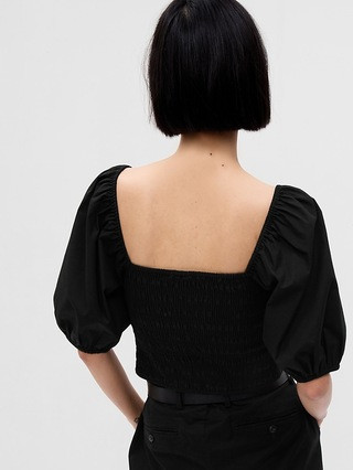 Puff Sleeve Sweetheart Crop Top | Gap (US)