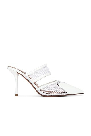 ALAÏA Coeur Heart Mule in Blanc Optique - Cream. Size 37 (also in ). | FWRD 