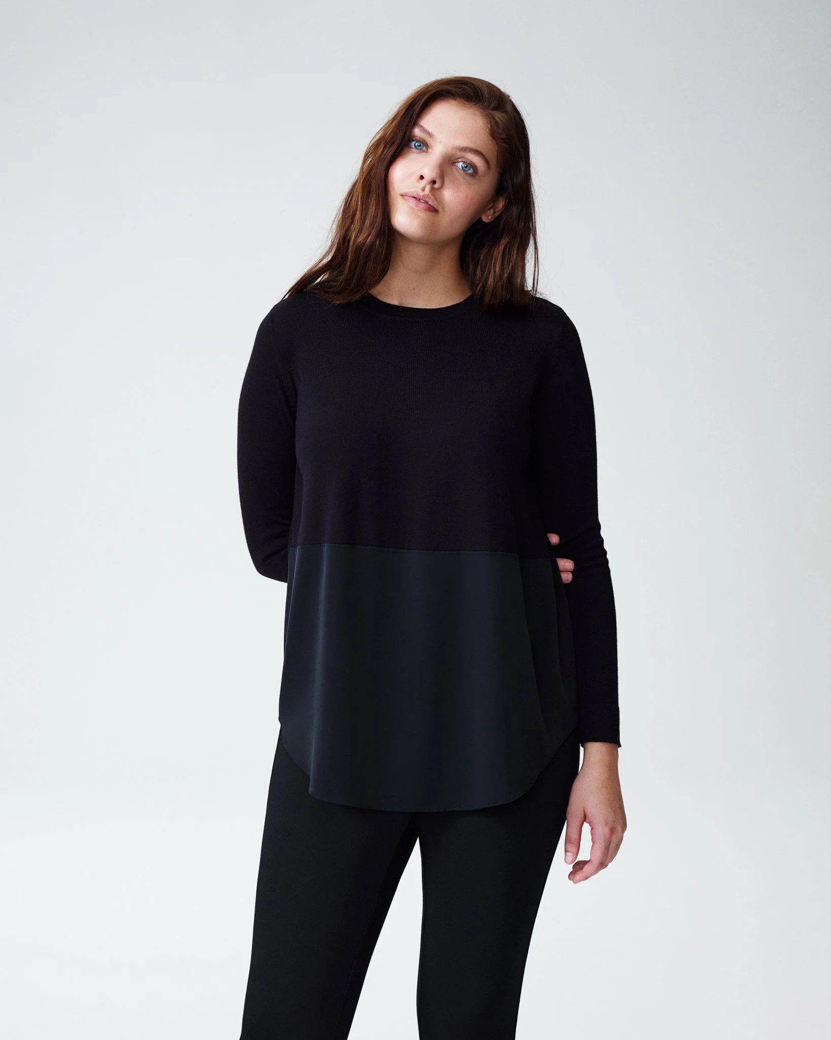 Dalia Mixed Media Sweater | Universal Standard