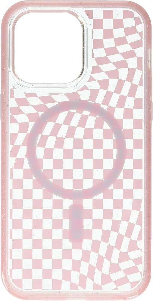 OtterBox iPhone 14 Pro Max Symmetry Series Clear Case - Checkmate (Pink), Snaps to MagSafe, Ultra... | Amazon (US)