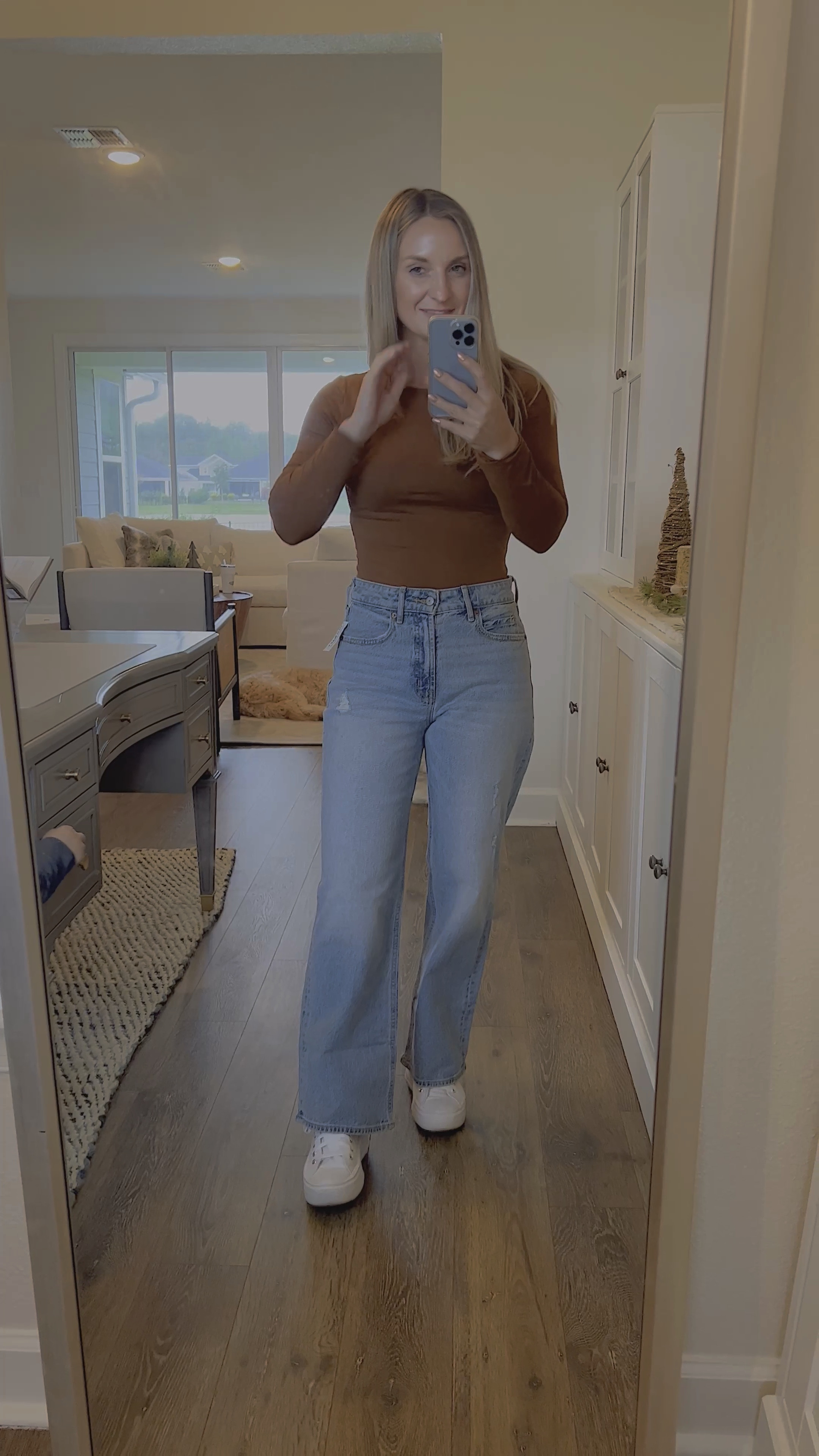 Wearing a 4 petite in denim and small in bodysuit.  

Old navy, old navy sale, old navy denim, old navy outfit, affordable fashion, affordable style, street style, wide leg denim, thanksgiving outfit, mom outfit, mom style, 

#LTKunder50 #LTKsalealert