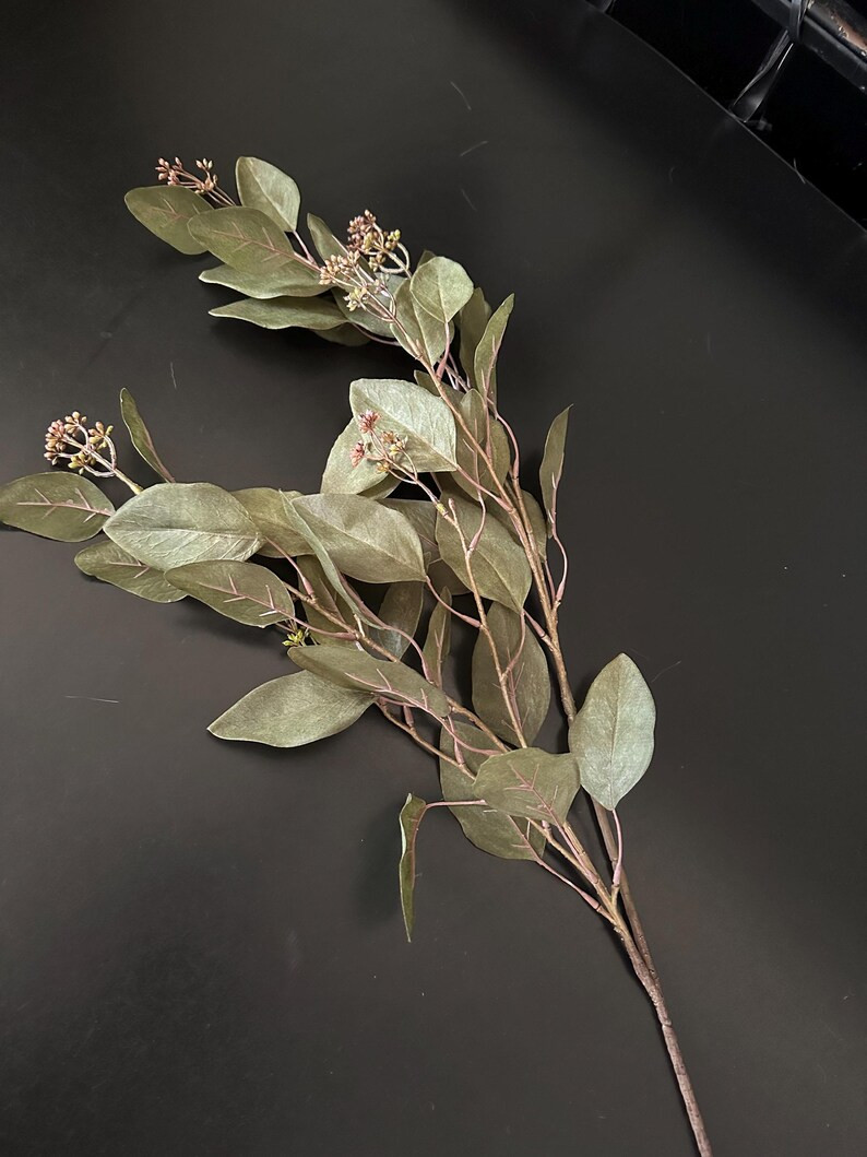 46\u201d Eucalyptus Stems qty 1  Realistic Artificial Greenery for Wreaths, Floral Arrangements &... | Etsy (Global)