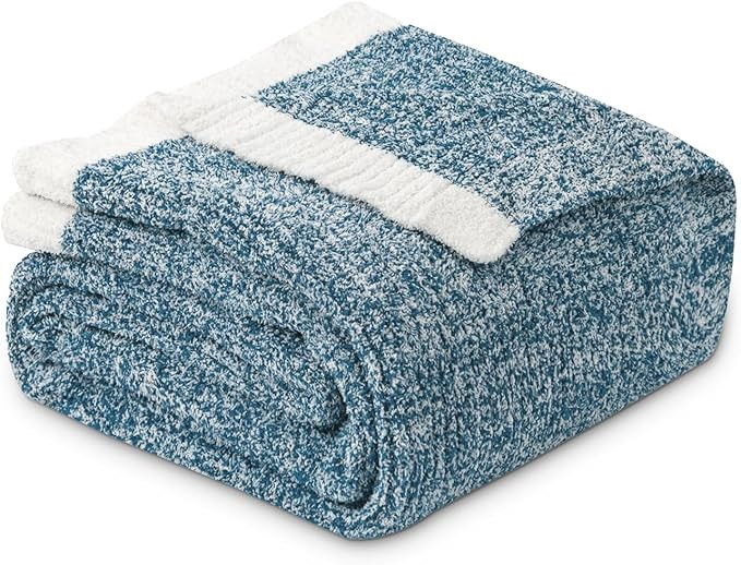 MH MYLUNE HOME Ultra Soft Ribbed Throw Blanket for Couch 50x60 Inches Luxurious Super Cozy Fluffy... | Amazon (US)