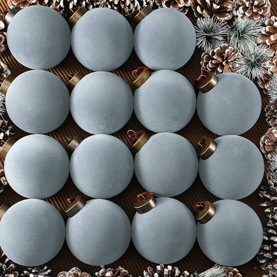 Liliful 15 Pcs Velvet Christmas Balls Bulk Flocked Christmas Tree Ball Ornaments Plastic Xmas Dec... | Amazon (US)