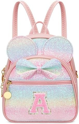 KKXIU Initial Bowknot Mini Backpacks for Girls Women, Small Cute Backpack Purse, Personalized Tre... | Amazon (US)