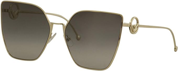 Fendi FF0323/S FT3 Grey/Gold FF0323/S Cats Eyes Sunglasses Lens Category 3 Si | Amazon (US)