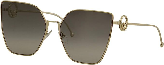 Fendi FF0323/S FT3 Grey/Gold FF0323/S Cats Eyes Sunglasses Lens Category 3 Si | Amazon (US)