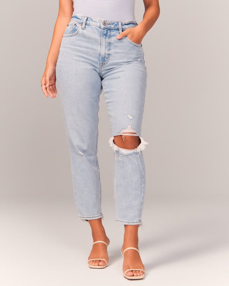 Curve Love High Rise Mom Jean | Abercrombie & Fitch (US)