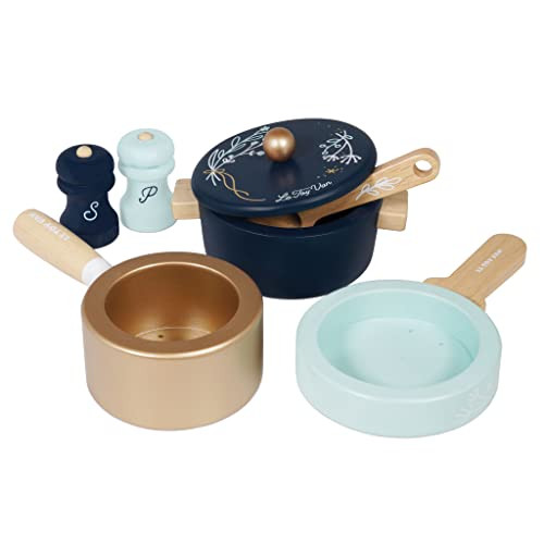 Le Toy Van - Educational Wooden Pretend Kitchen Honeybake Pots and Pans Cooking Set Play Toy | Kids  | Amazon (US)