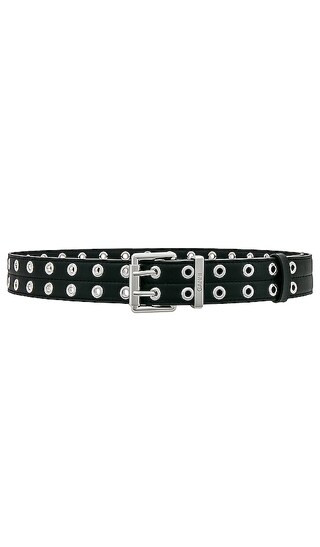 Double Eyelet Belt in Black | Revolve Clothing (Global)