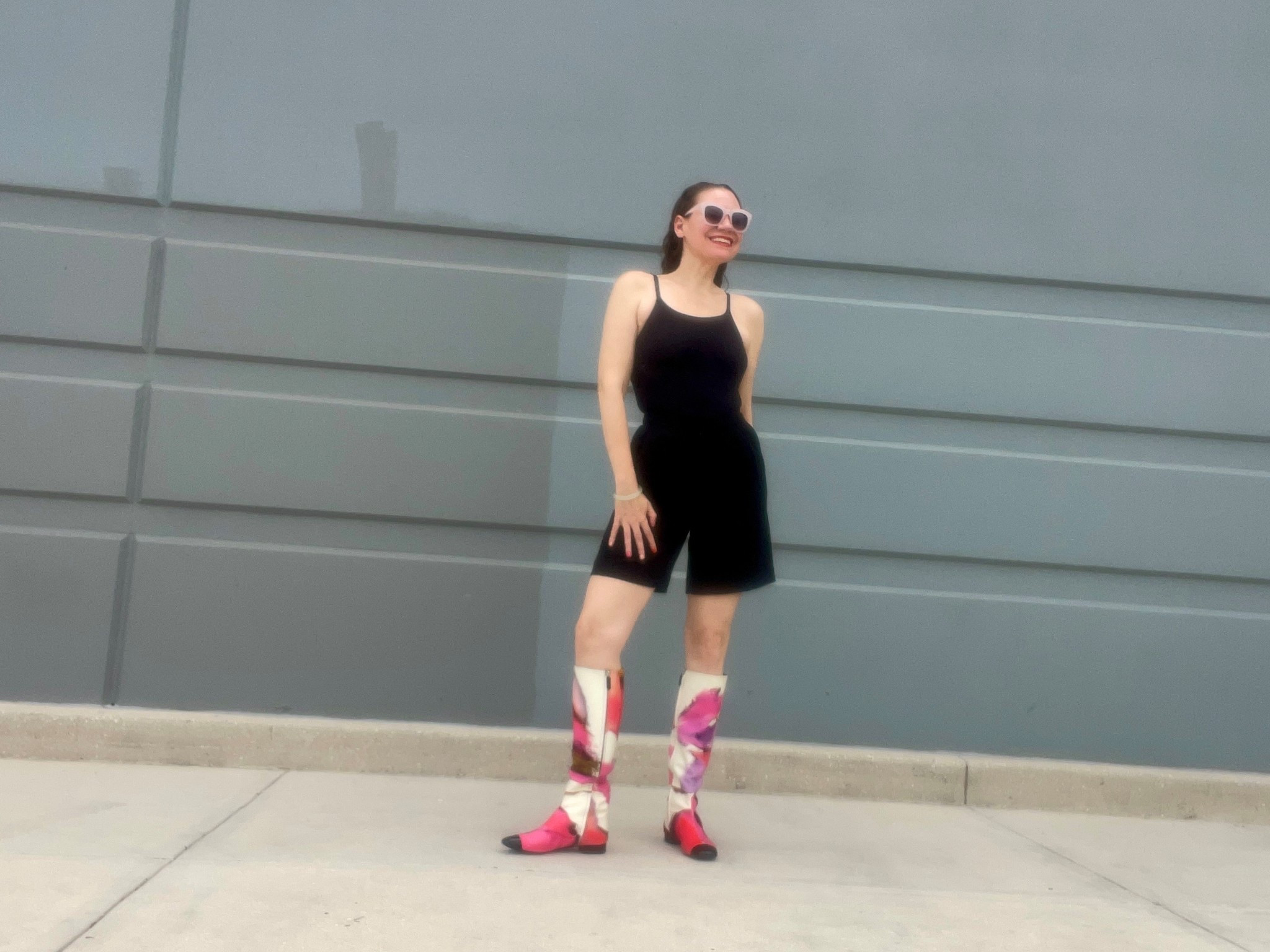 I bought these #chanel boots after searching for them for 10 years (when it comes to shopping, stalking works!) and the only thing I want to wear with them? This @shapermint tank- keeps me smooth while looking chic! #investmentpiece 

#LTKSeasonal #LTKStyleTip #LTKOver40