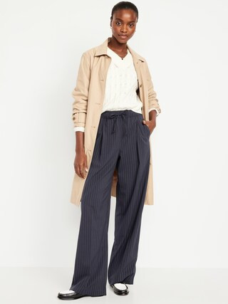 High-Waisted Billie Pinstripe Wide-Leg Trouser | Old Navy (US)